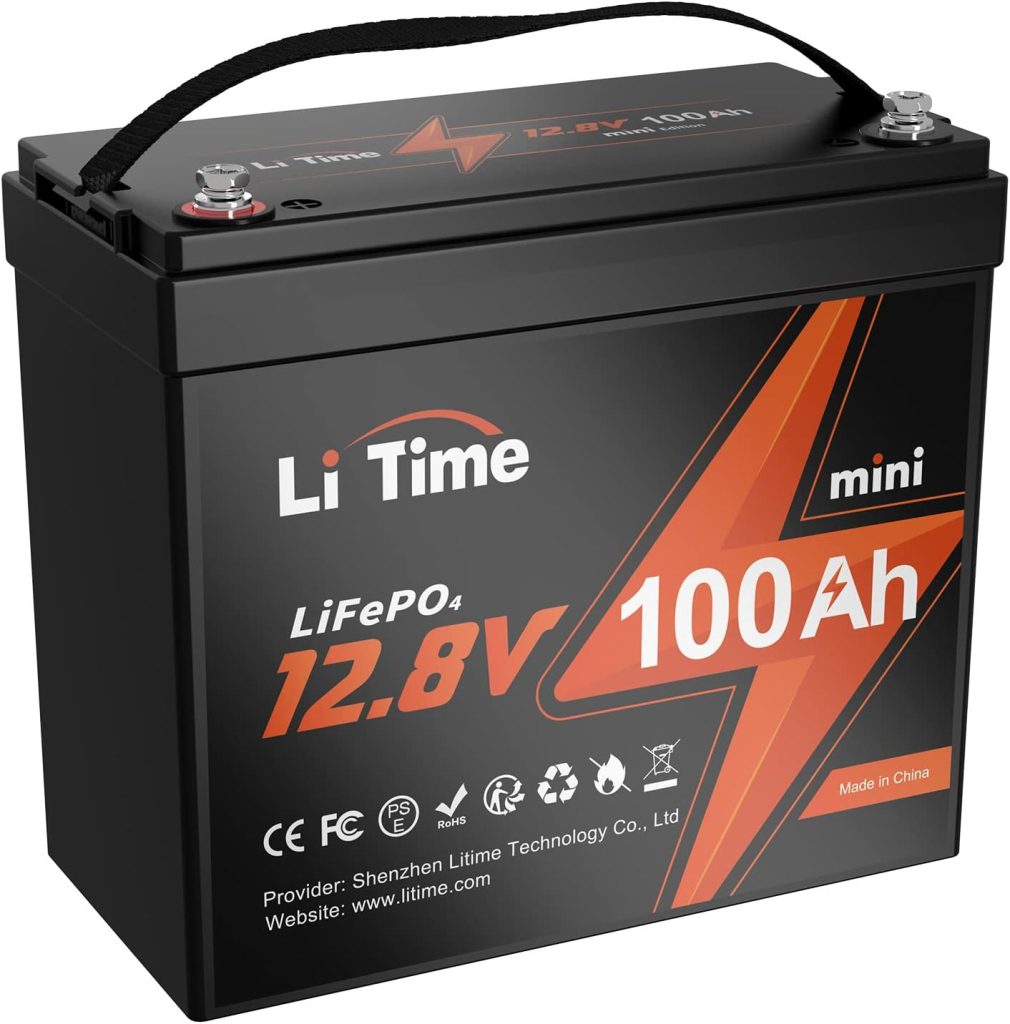 LiTime 12V 100Ah Mini LiFePO4 Lithium Battery