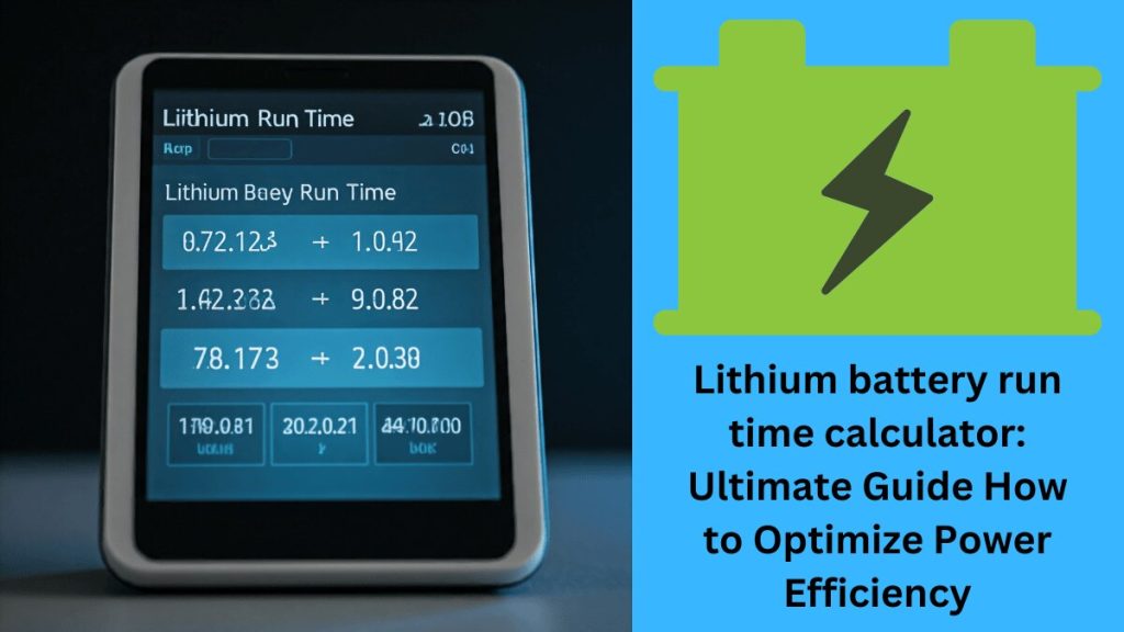 Lithium battery run time calculator