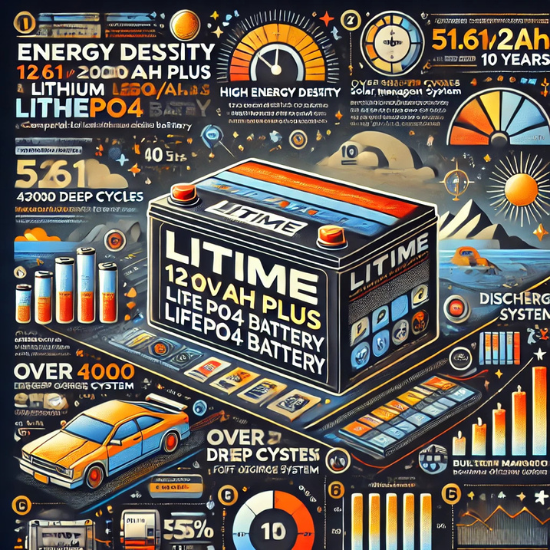 LiTime 12V 200Ah PLUS Lithium LiFePO4 Battery